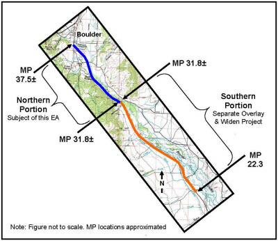 Boulder-South Environmental Assessment project location map