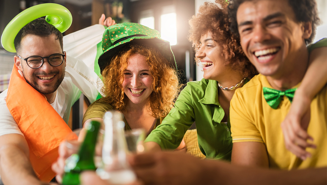 group of people celebrating St. Patrick's Day