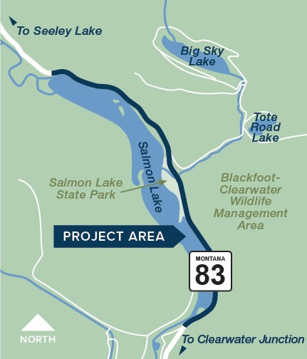 Salmon Lake map