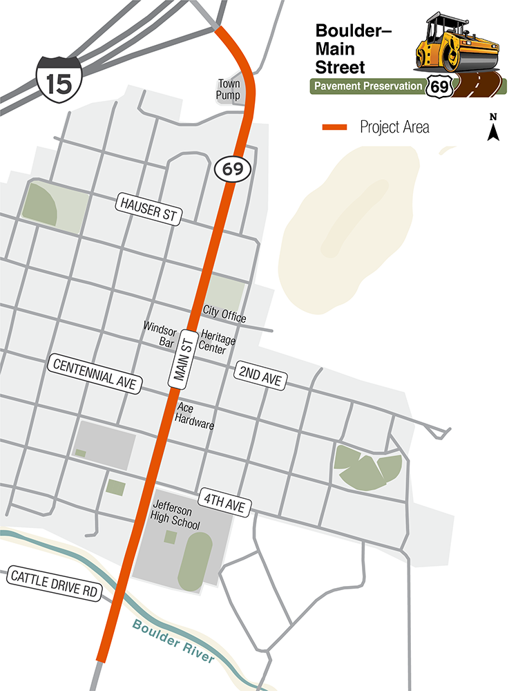 Boulder - Main Street project map