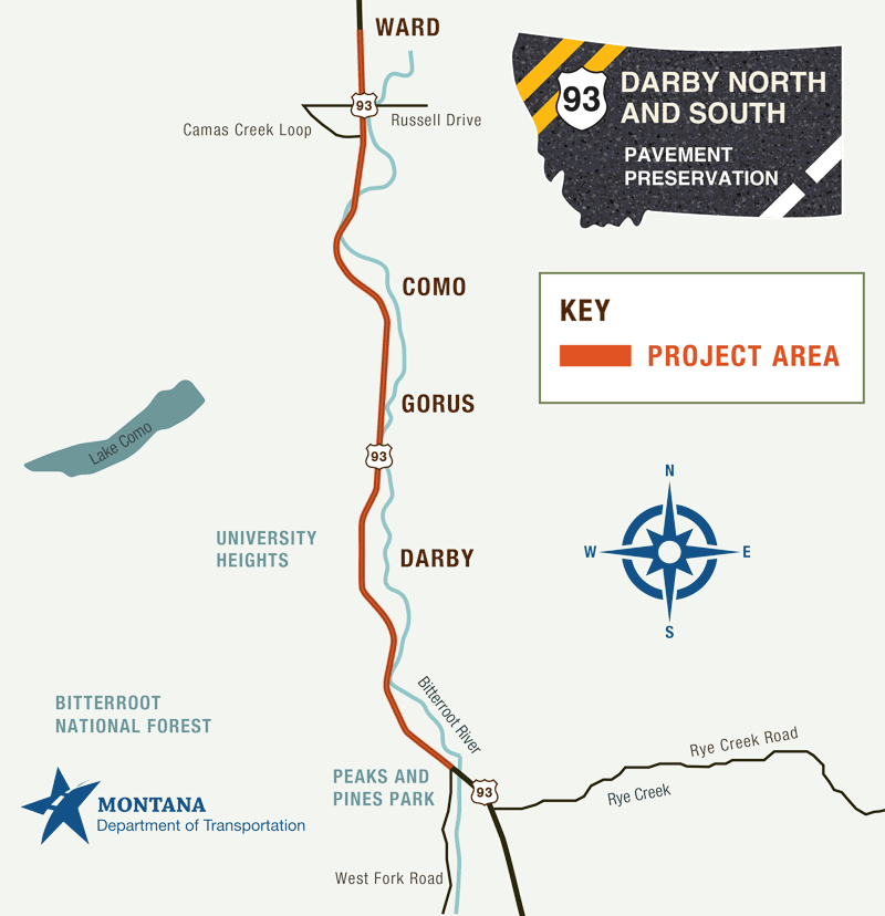 map of project are along 93