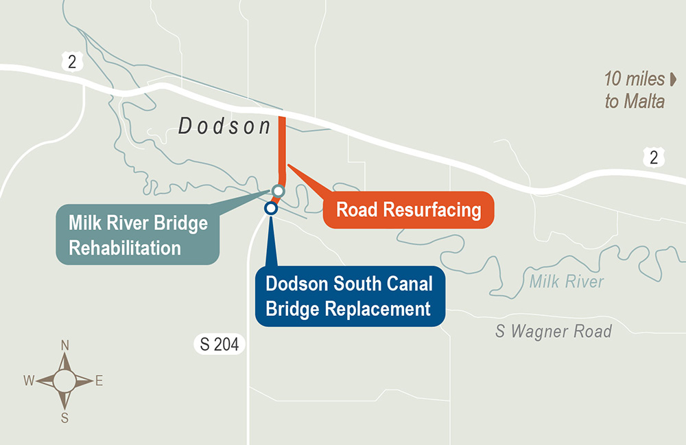 Dodson South Canal map