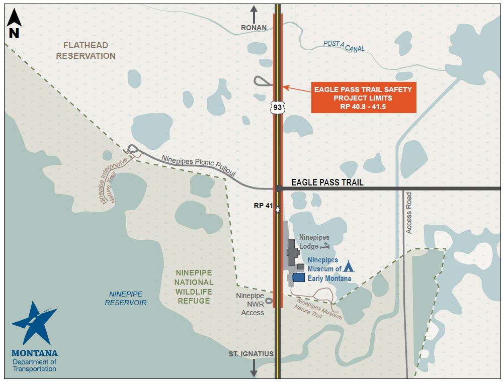 Eagle Pass Trail project area map