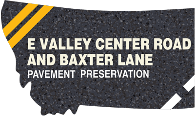 East Valley Center Road and Baxter Lane Pavement Preservation logo