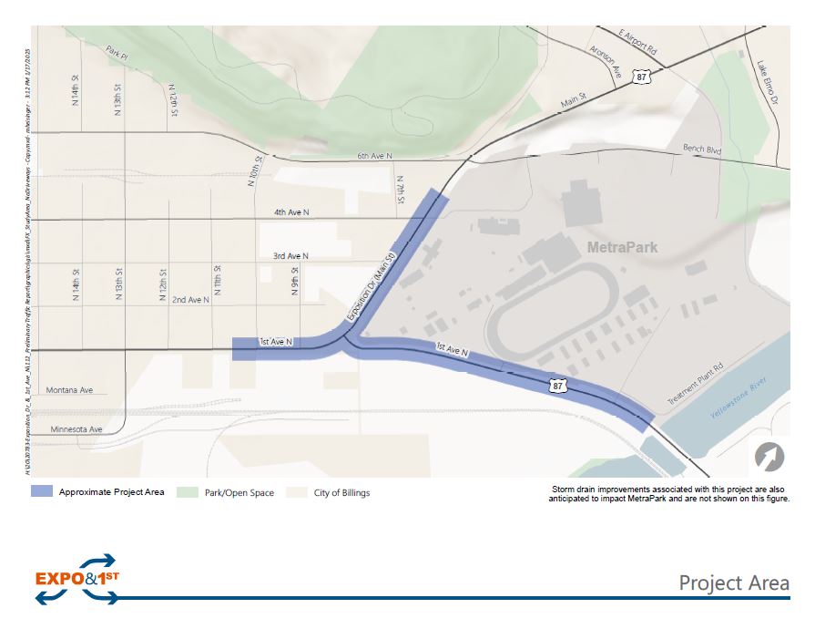 Exposition Drive & 1st Avenue North project area