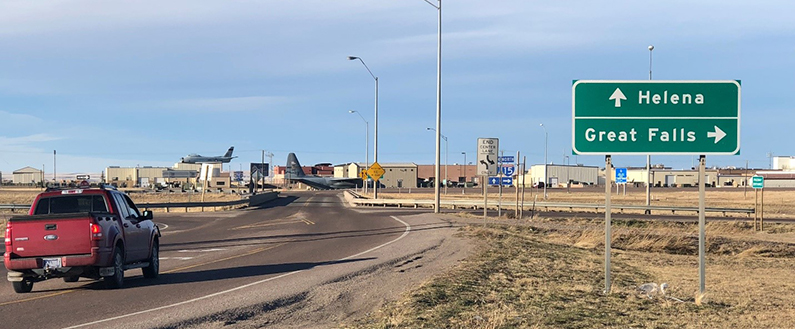 Gore Hill Interchange area in Great Falls, MT