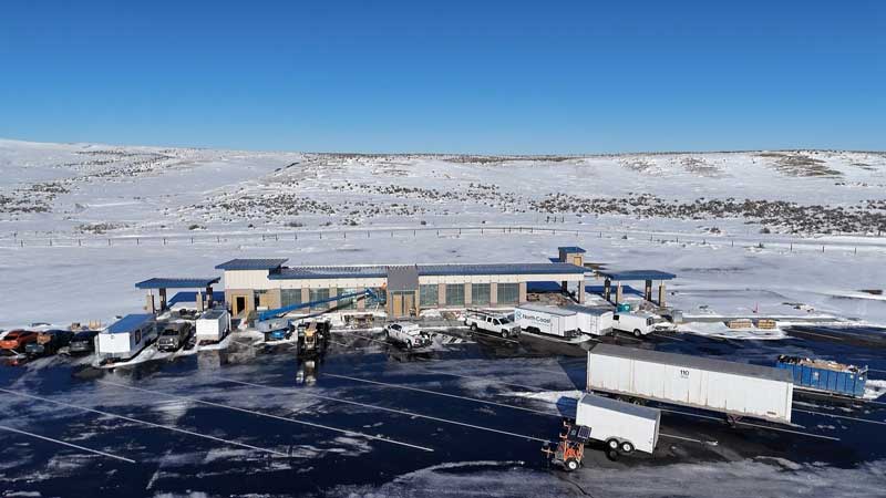 Aerial Westbound Hardin Rest Area site. (Dick Anderson Construction/Tyler Hansen)