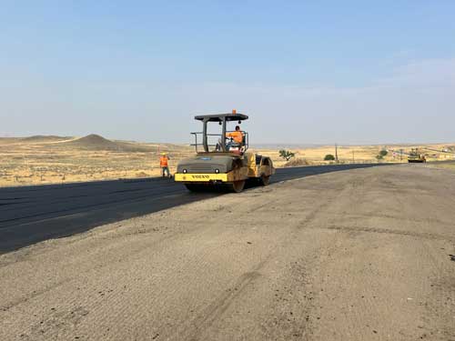 Paving of parking lots and driveways is underway. (Dick Anderson Construction/Tyler Hansen)