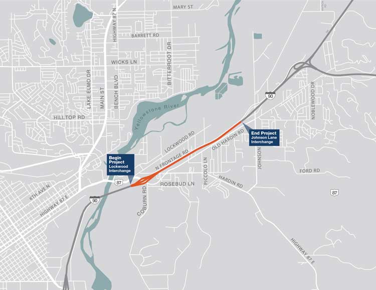 Lockwood Interchange Reconstruction map