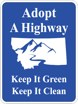 Adopt a Highway sign