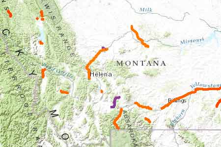 Montana Road Construction Map MDT Projects   Montana Department of Transportation