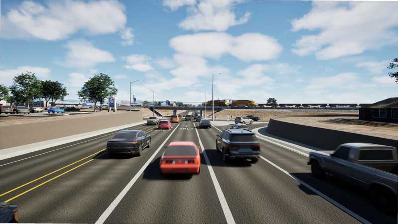 Jackrabbit Lane, heading north close to underpass