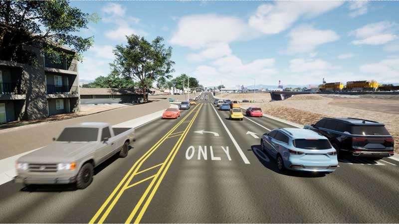 Main Street, heading east