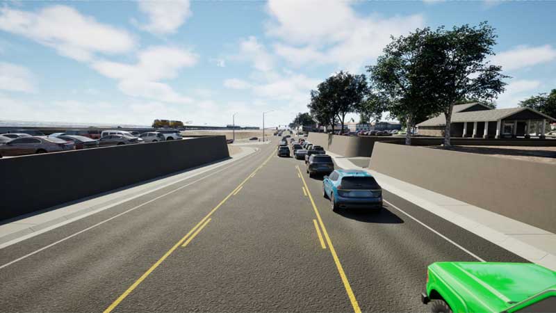 Main Street, heading west