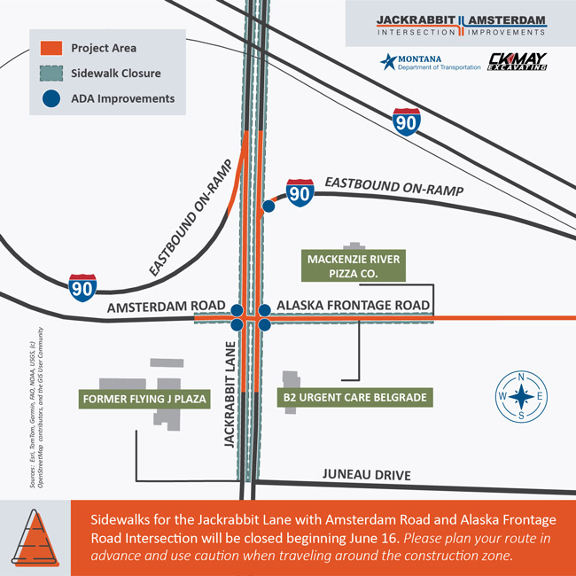 Sidewalk closure map