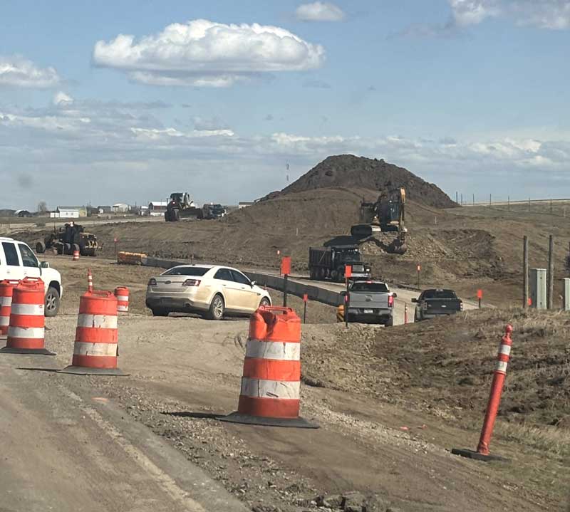 The traveling public will be directed onto on-site detours during bridge construction (pictured: North Fork McDonald Creek; bridge #5994) – April 2025 