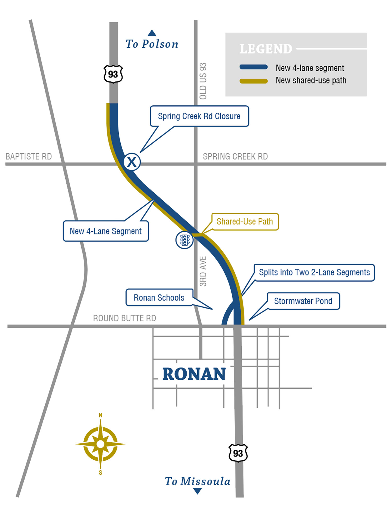 Project area map of Ronan-North