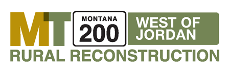 MT 200 West of Jordan Rural Reconstruction project logo