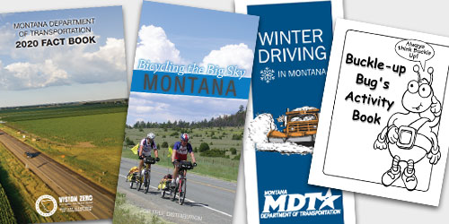collage of several MDT brochures