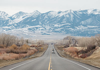 Scenic view of a Montana highway.