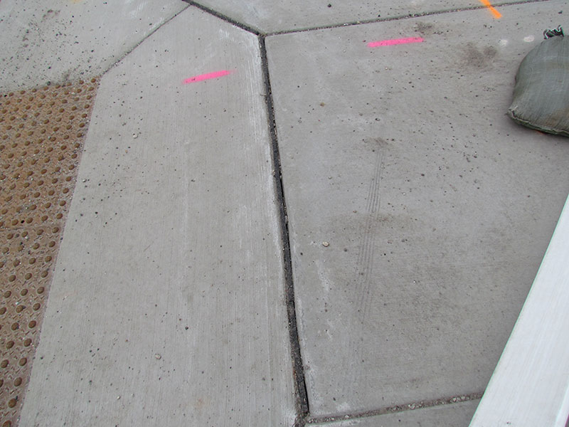  ADA sidewalk with Nomaflex expansion joint