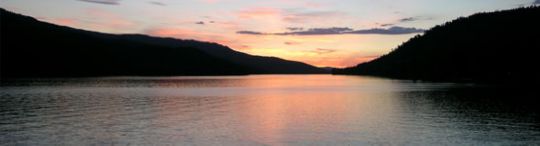 sunset on Montana lake