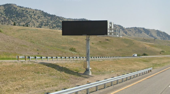 Dynamic message sign near Livingston, MT that is used for detour information