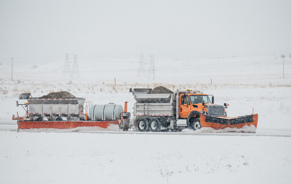 Tow plow in action outside of Helena, MT